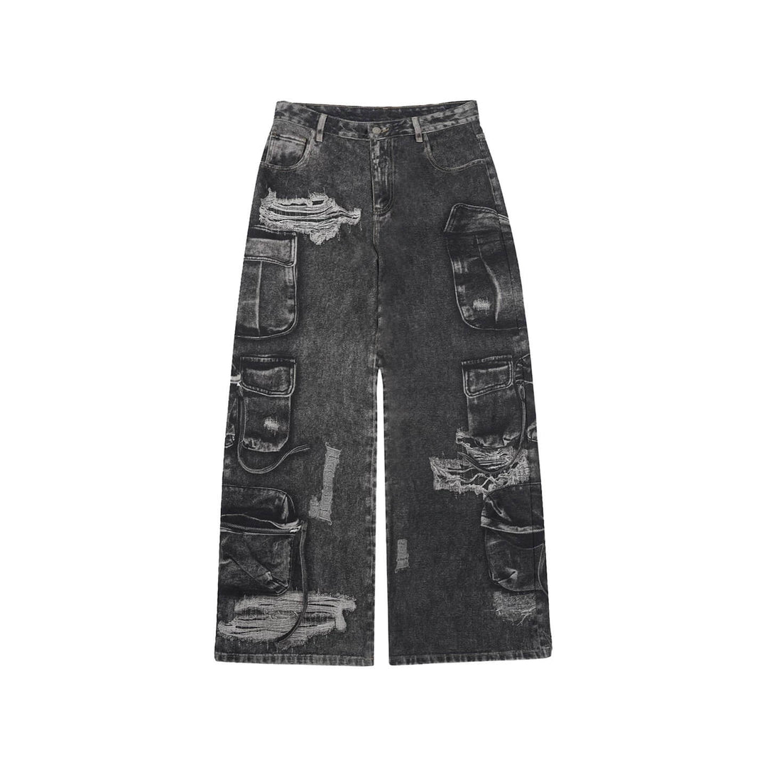 1807 Multi Pocket Digital Print Pants | Face 3 Face