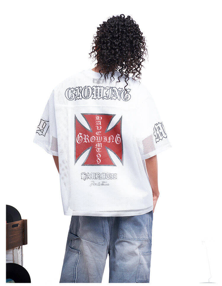 F3F Select 99 Cross Print Mesh Short Sleeve Jersey | Face 3 Face
