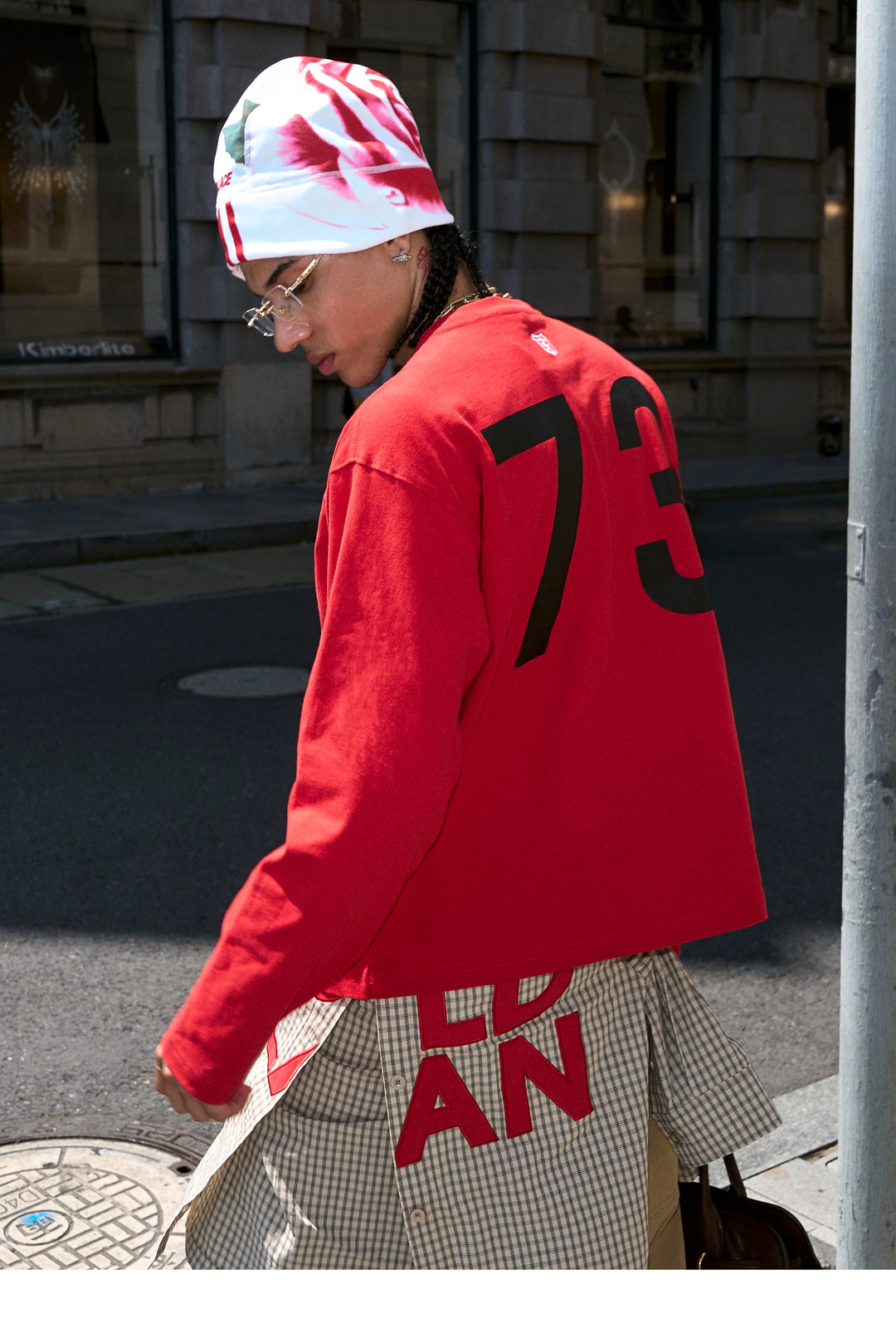 STEEPC Number Print Small Patch Long Sleeve Tee | Face 3 Face