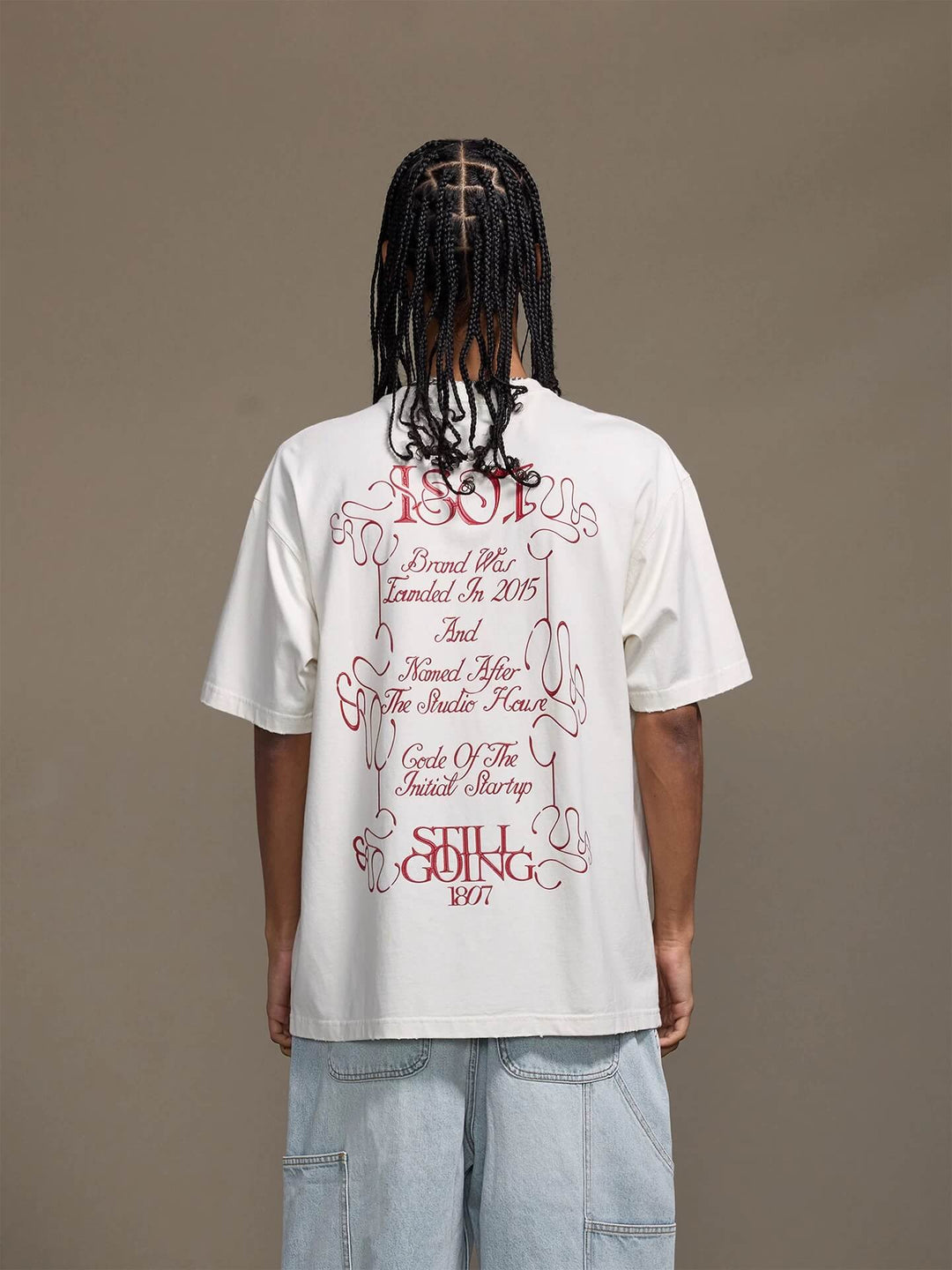 1807 Floral Message Logo 3D Print Distressed Short Sleeve Tee | Face 3 Face