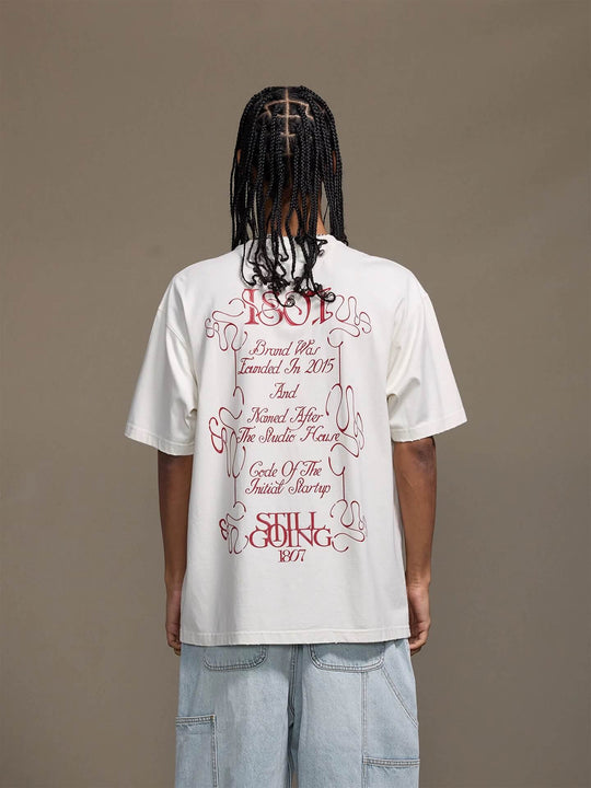 1807 Floral Message Logo 3D Print Distressed Short Sleeve Tee | Face 3 Face