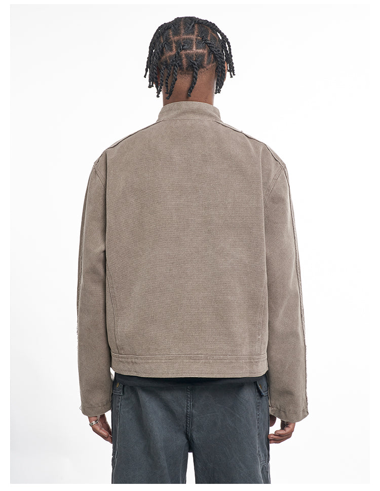 F3F Select Washed Denim Motorcycle Jacket | Face 3 Face