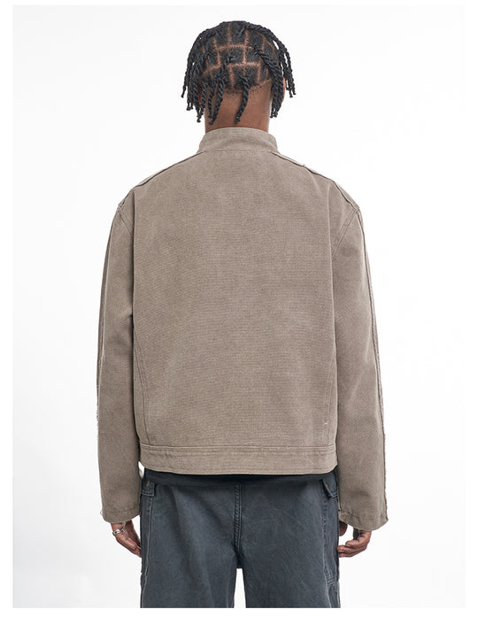 F3F Select Washed Denim Motorcycle Jacket | Face 3 Face