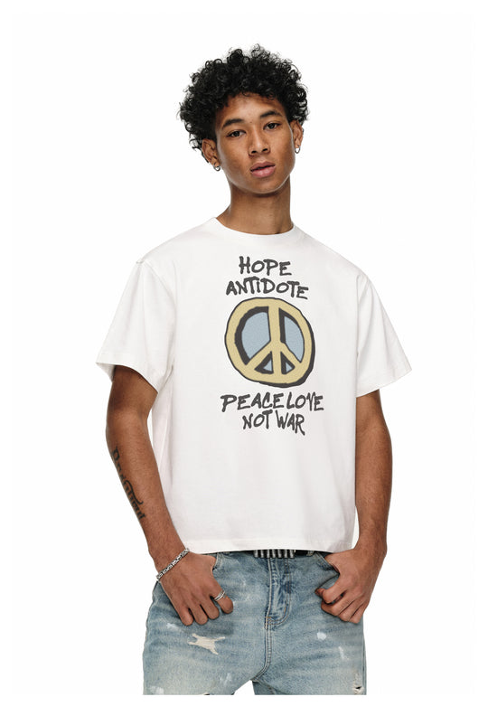 ANTIDOTE Hand-Painted Peace Symbol Tee | Face 3 Face