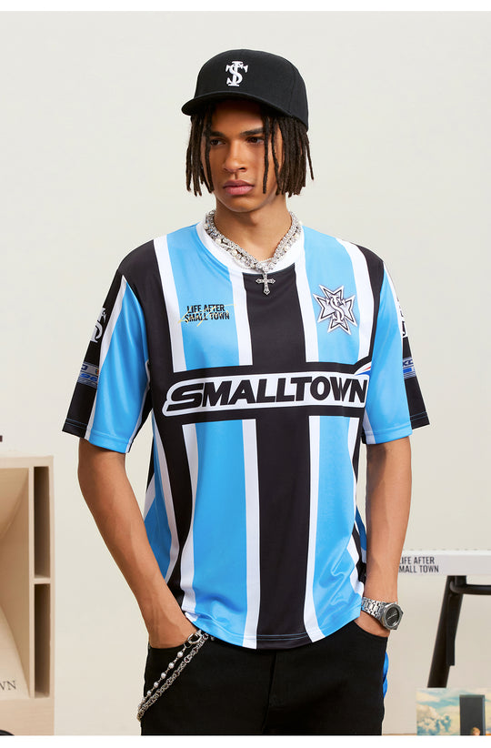Small Town Kid Striped Soccer Jersey | Face 3 Face