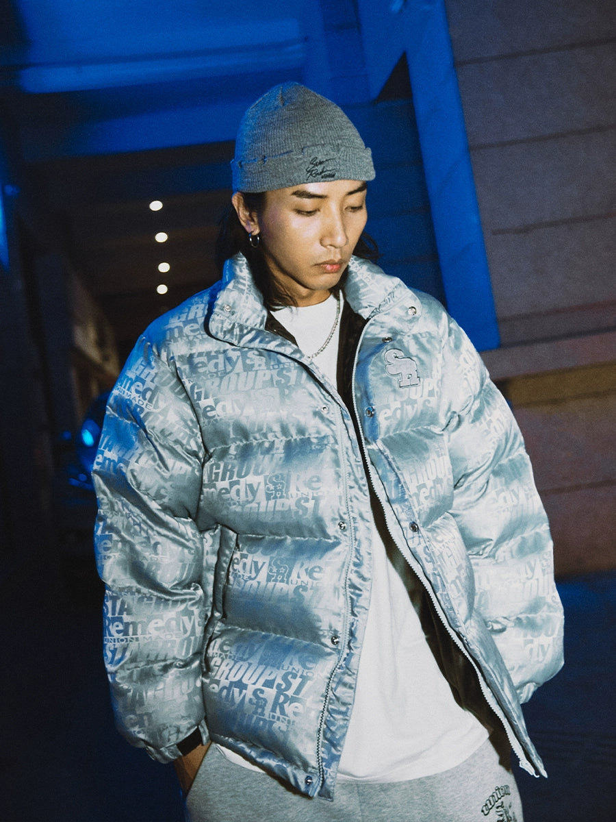Remedy x STA STARMD SR 3D Logo Full Print Puffer Jacket | Face 3 Face
