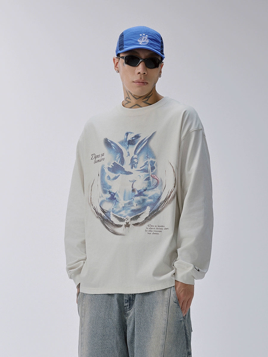 F2CE Vintage Print Long Sleeve Tee | Face 3 Face