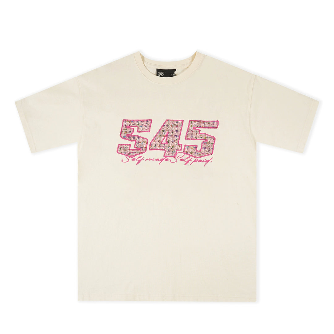 S45 Sequins Logo Patch Embroidery Tee | Face 3 Face
