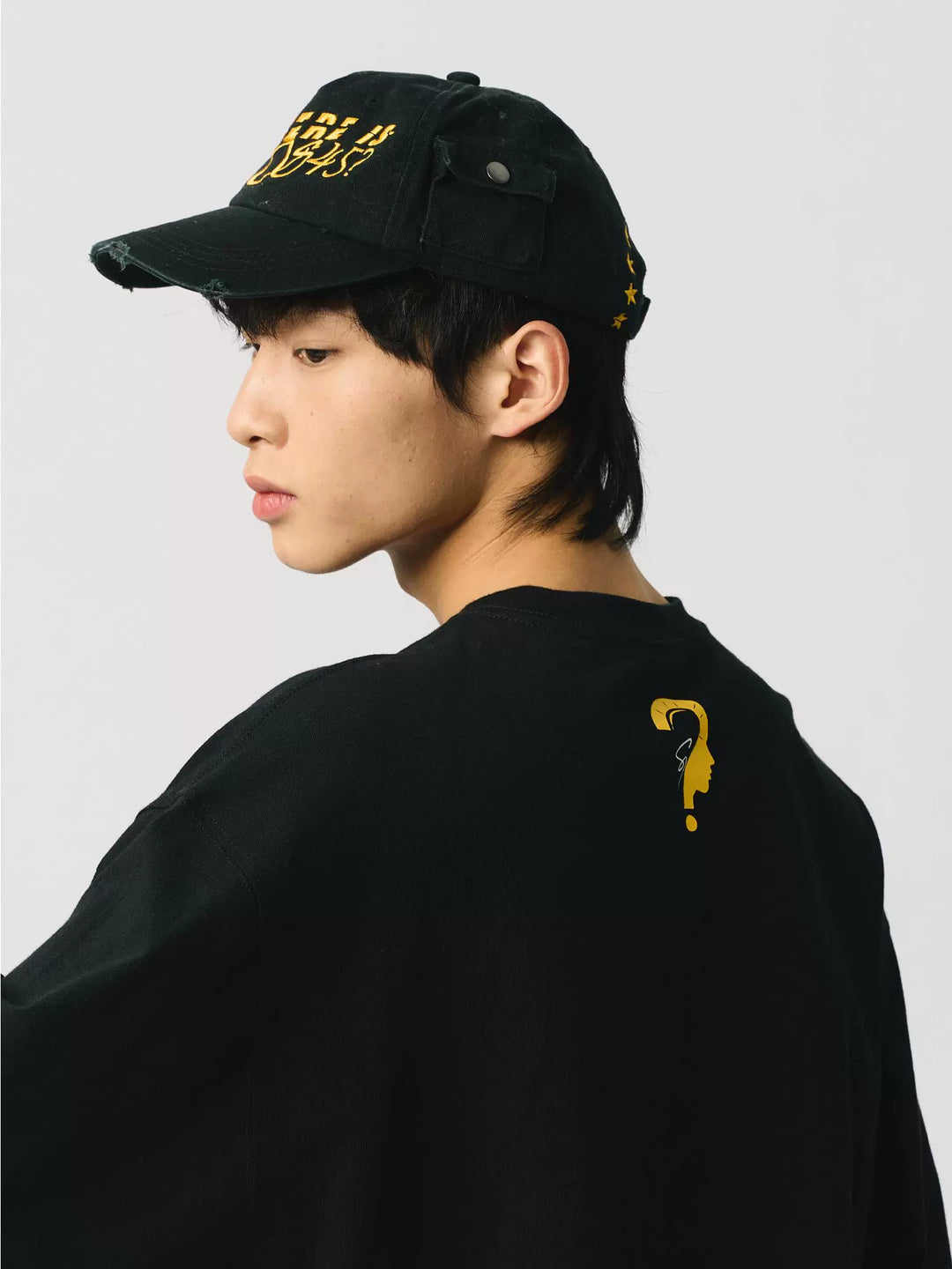 S45 Graffiti-Inspired Print Long-Sleeve Tee | Face 3 Face