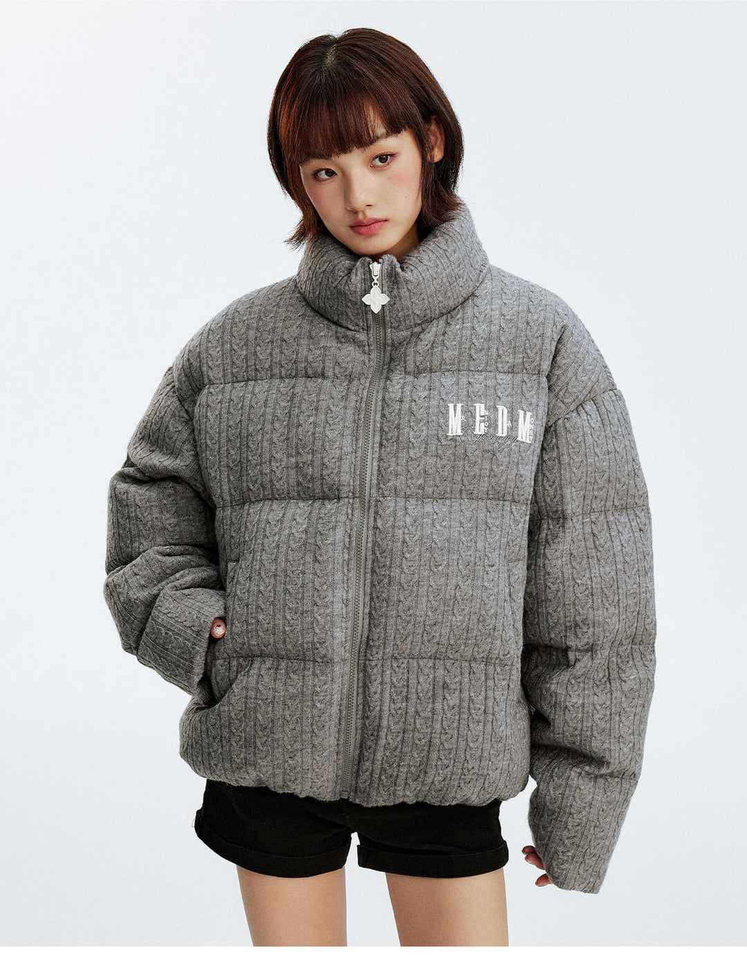 MEDM Cable Knit Down Jacket | Face 3 Face