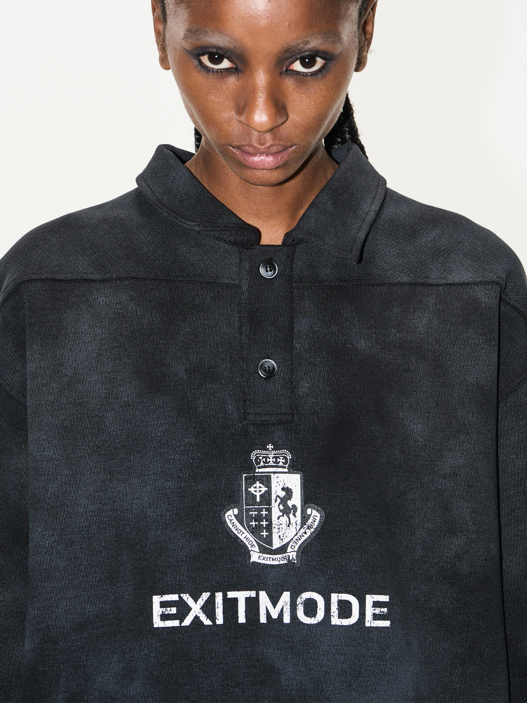 BLIND NO PLAN Cloud Shadow Distressed Dye Printed Polo | Face 3 Face