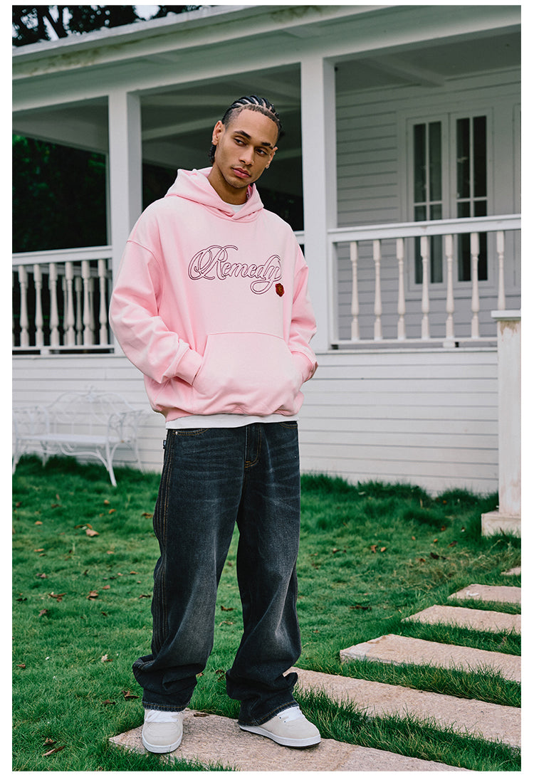 Remedy Metal Wax Seal 3D Logo Embroidered Hoodie | Face 3 Face