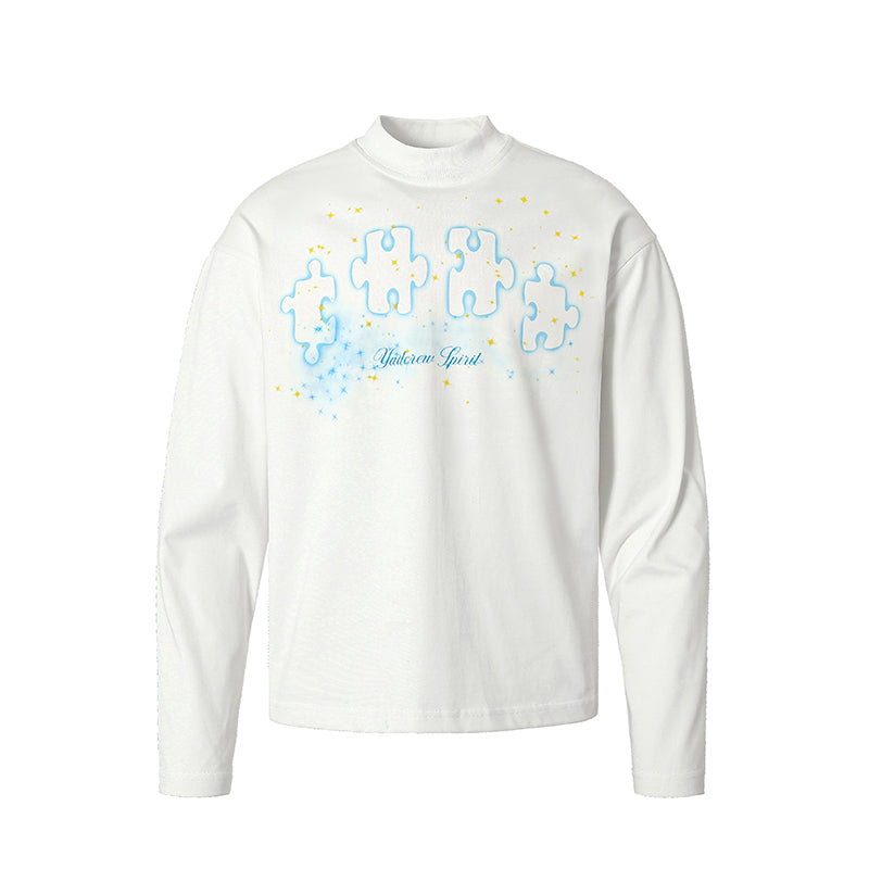 YADcrew Stardust Digital Printing Puzzle Long Sleeved Tee | Face 3 Face