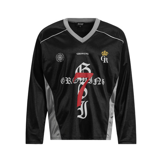 F3F Select Number 7 Crown Badge Long Sleeve Hockey Jersey | Face 3 Face