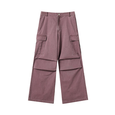 JHYQ Washed Pleated Work Baggy Cargo Pants | Face 3 Face