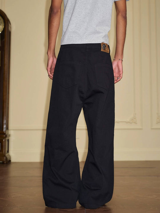 YADcrew Deconstructed Drop Crotch Loose Fit Wide Leg Work Pants | Face 3 Face