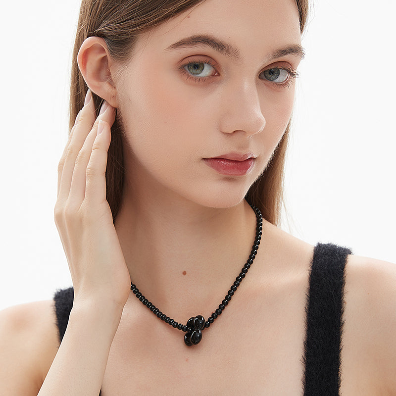 AWE Four-Leaf Clover Beaded Necklace | Face 3 Face