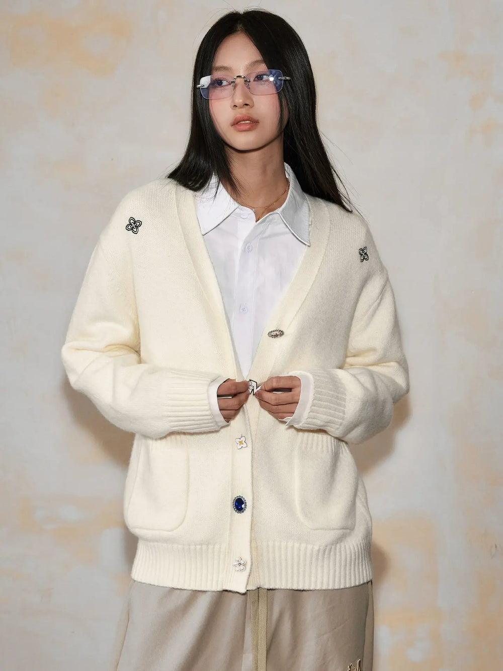 MEDM Multi Button Knit Cardigan | Face 3 Face