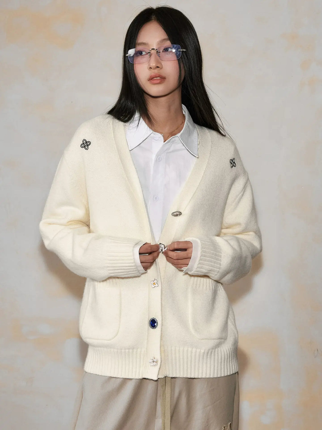 MEDM Multi Button Knit Cardigan | Face 3 Face