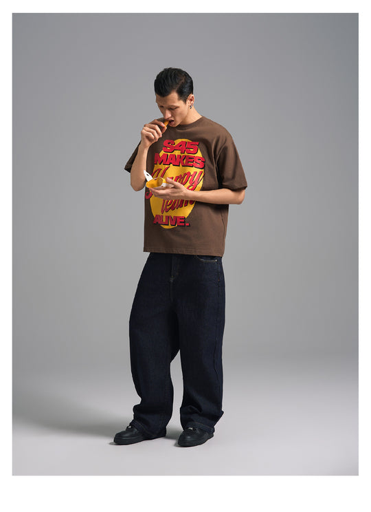 S45 "Happy Team" Graffiti Print Tee | Face 3 Face