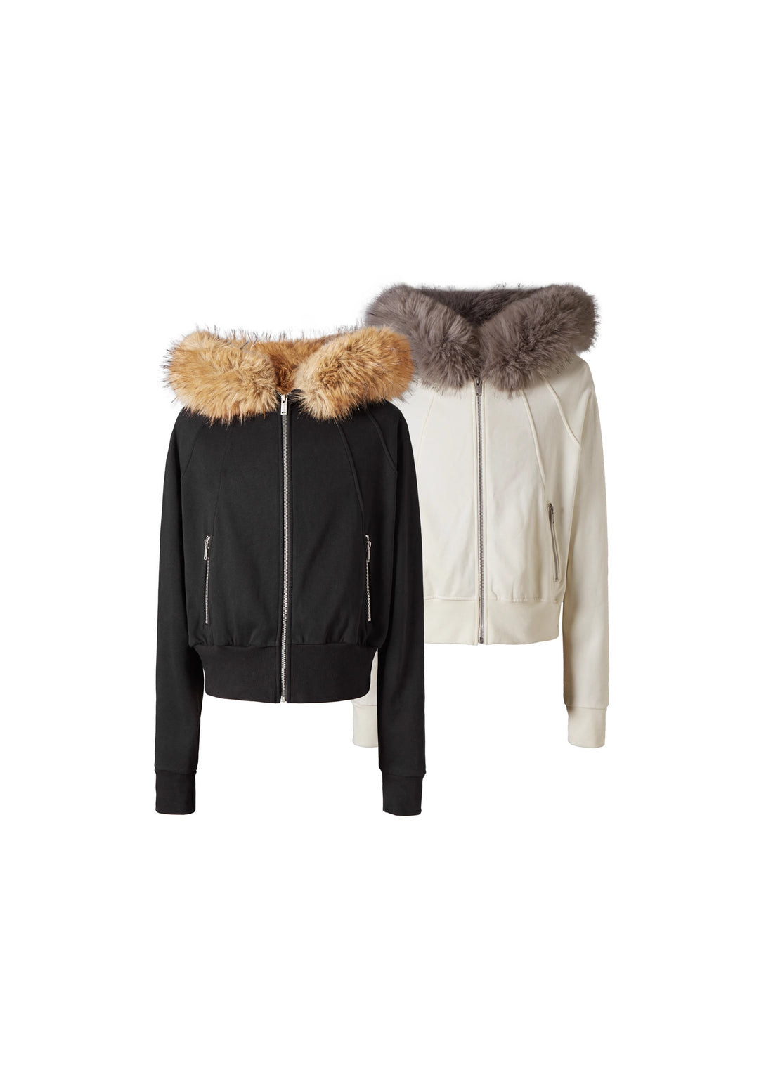 KARMANISTIC Fur Collar Hooded Jacket | Face 3 Face
