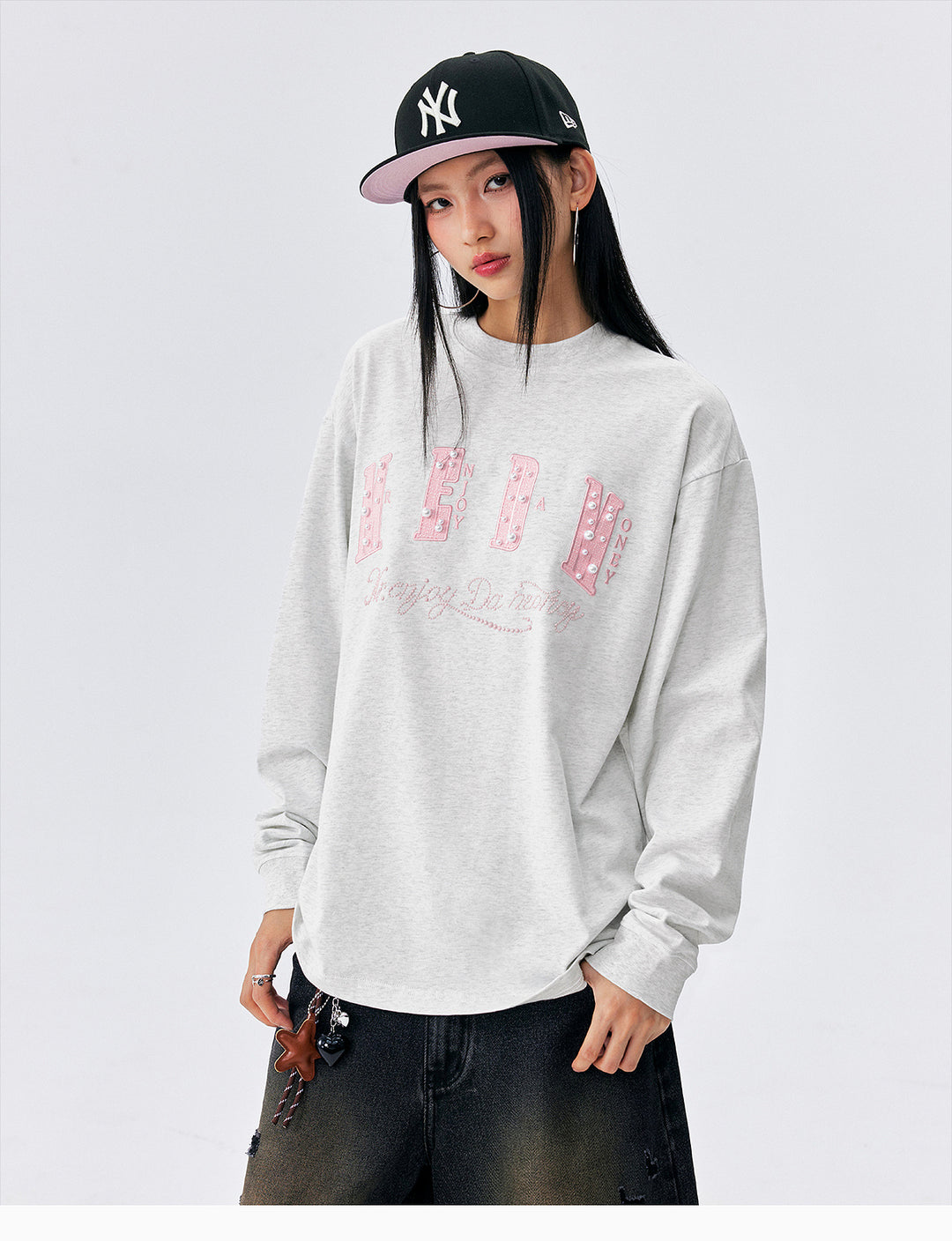 MEDM Pearl Patch Logo Long Sleeve Tee | Face 3 Face