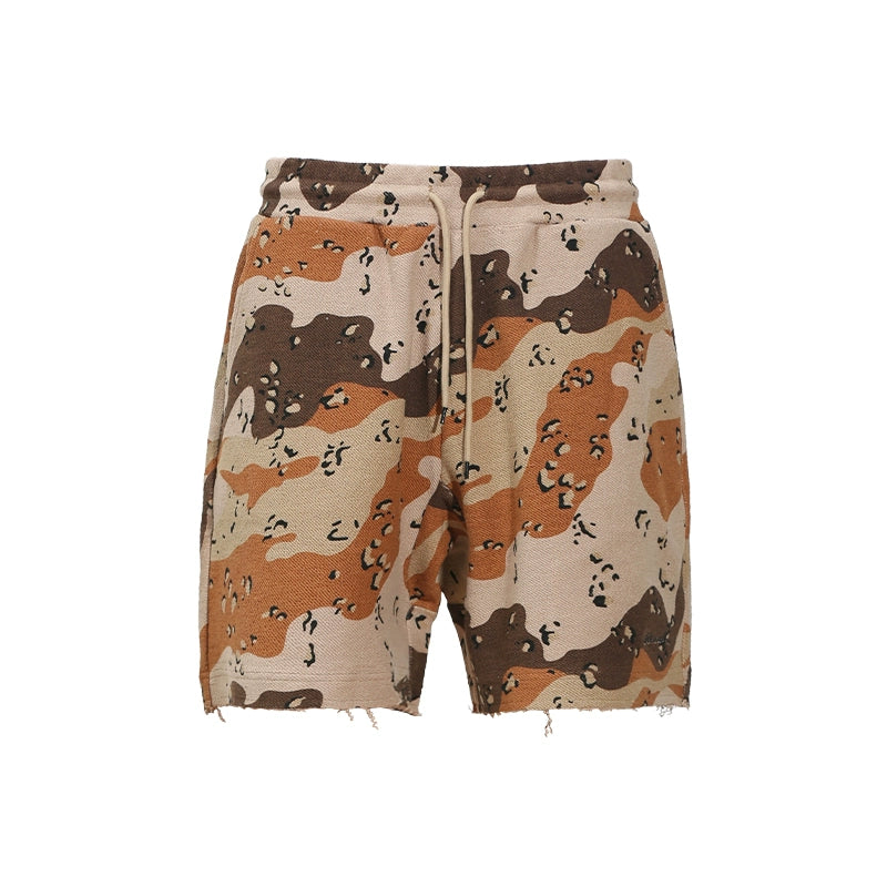 UNTILWERICH Terry Camouflage Drawstring Sweat Shorts | Face 3 Face