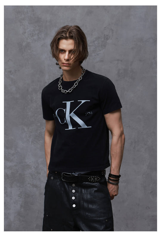 ANTIDOTE Slogan Print Washed Short Sleeve Tee | Face 3 Face