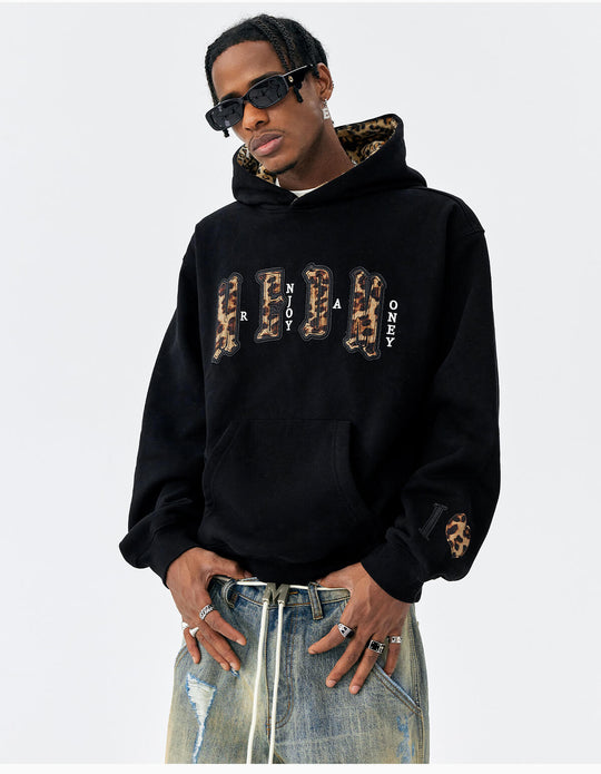 MEDM Leopard Faux Fur Layered Hoodie | Face 3 Face