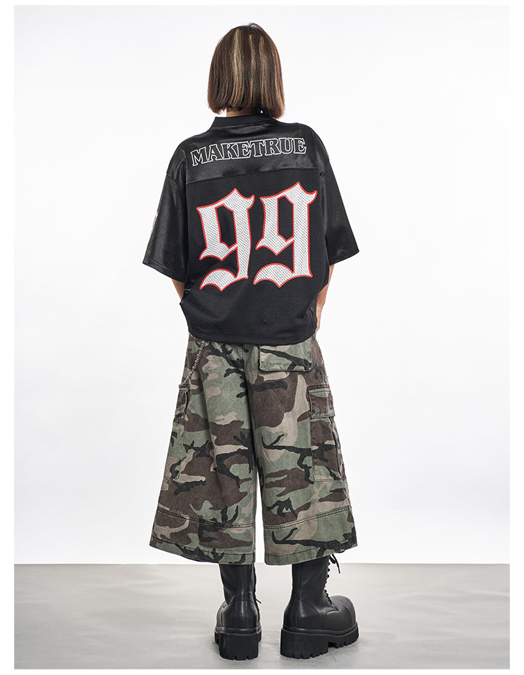 F3F Select Multi Pocket Camouflage Baggy Shorts | Face 3 Face