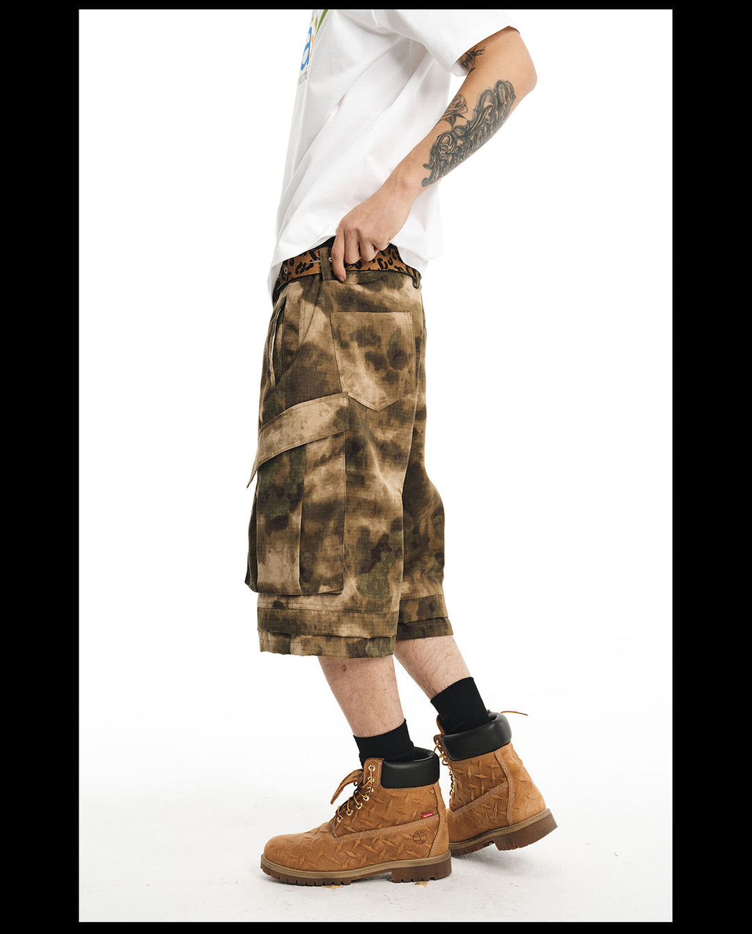 NOVACAM Camouflage Multi-Pocket Baggy Cargo Shorts | Face 3 Face