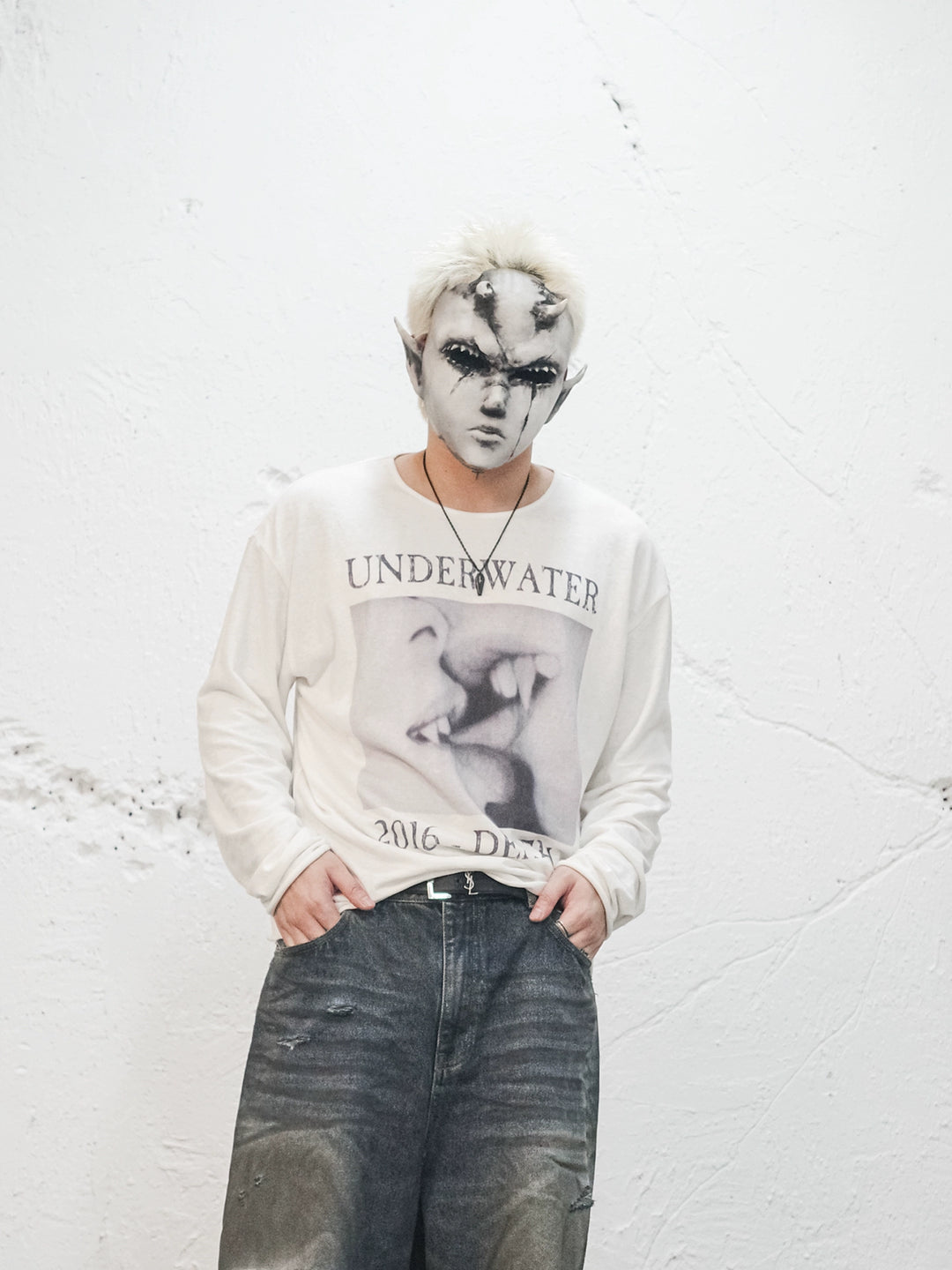 UNDERWATER Devils Kiss Vintage Print Long Sleeve Tee | Face 3 Face