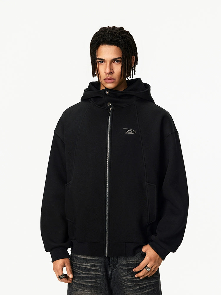 Achock Snap Button Zip Up Hooded Jacket | Face 3 Face