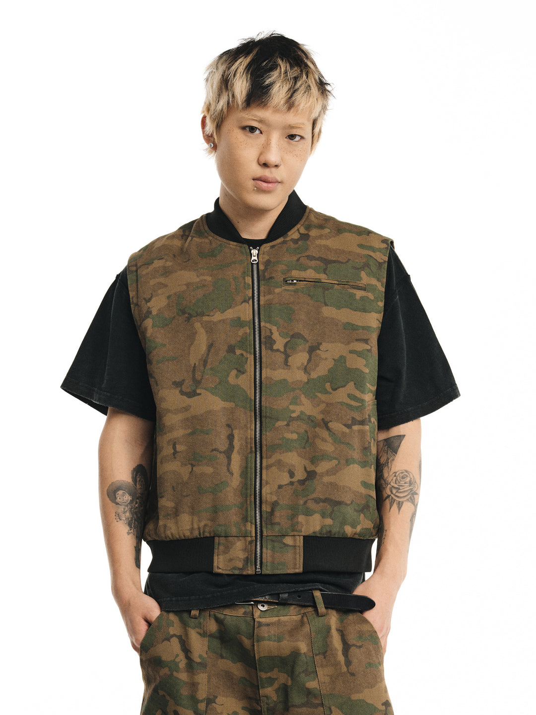 NOVACAM Camouflage Short Work Vest | Face 3 Face