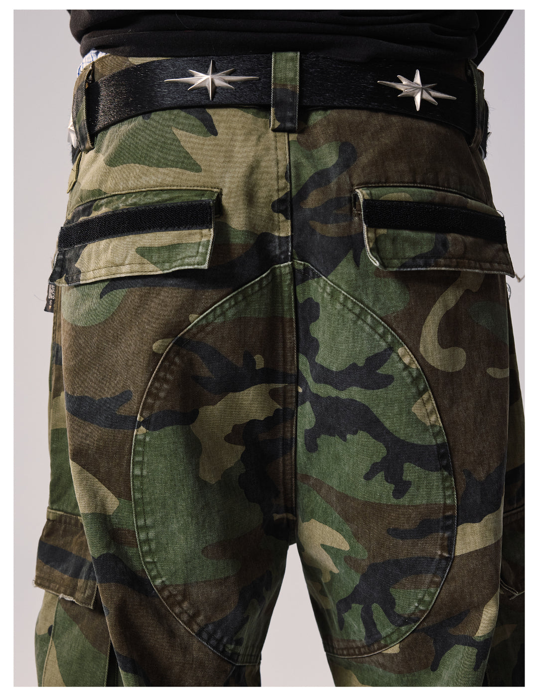 Remedy Distressed Camouflage Work Cargo Pants | Face 3 Face