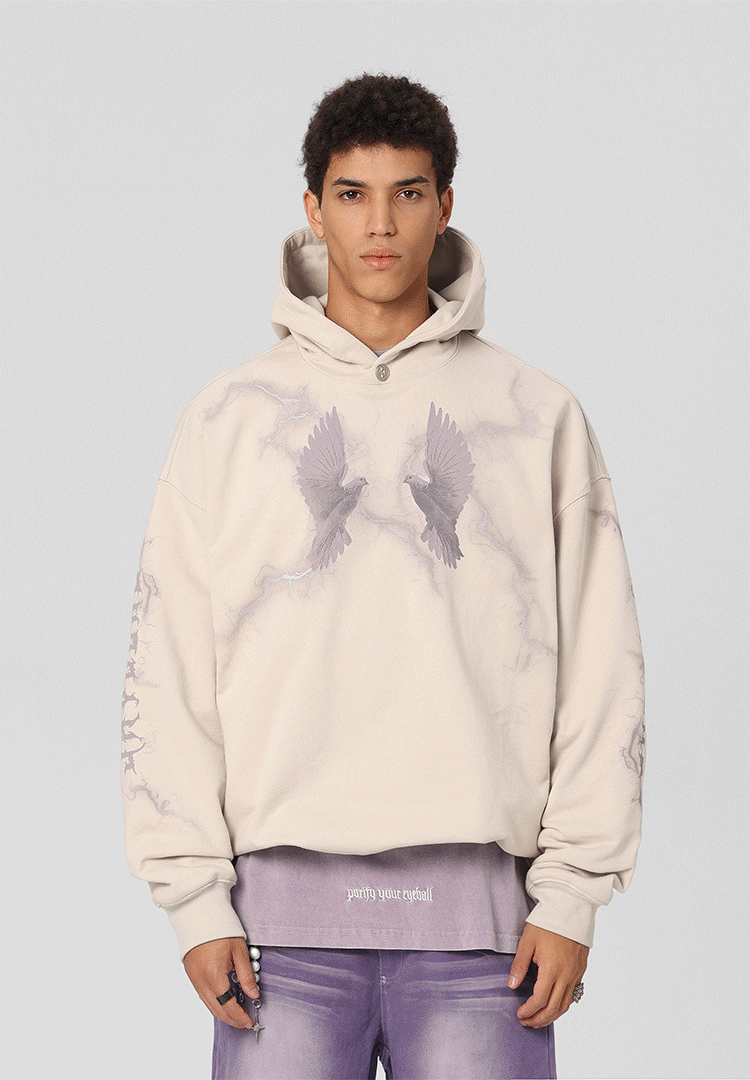 JHYQ Thunder Bird Printed Hoodie