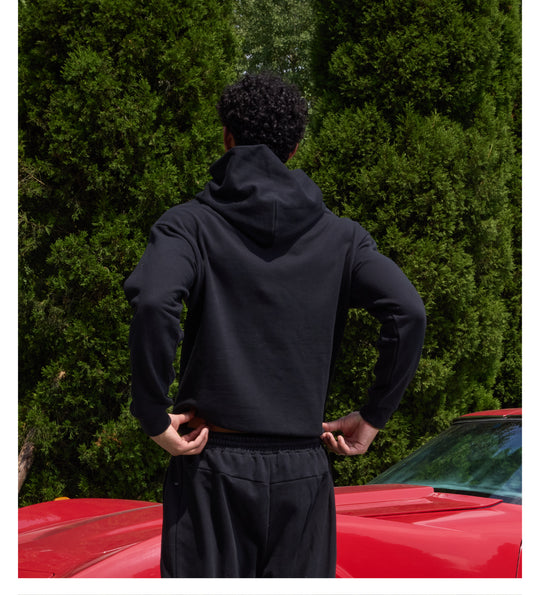 S45 Patch Embroidered Studded Logo Hoodie | Face 3 Face