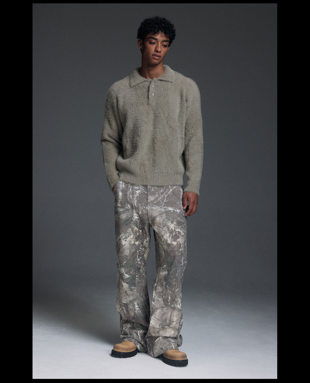 NOVACAM Tree Camo Double-Knee Flared Painter Pants | Face 3 Face