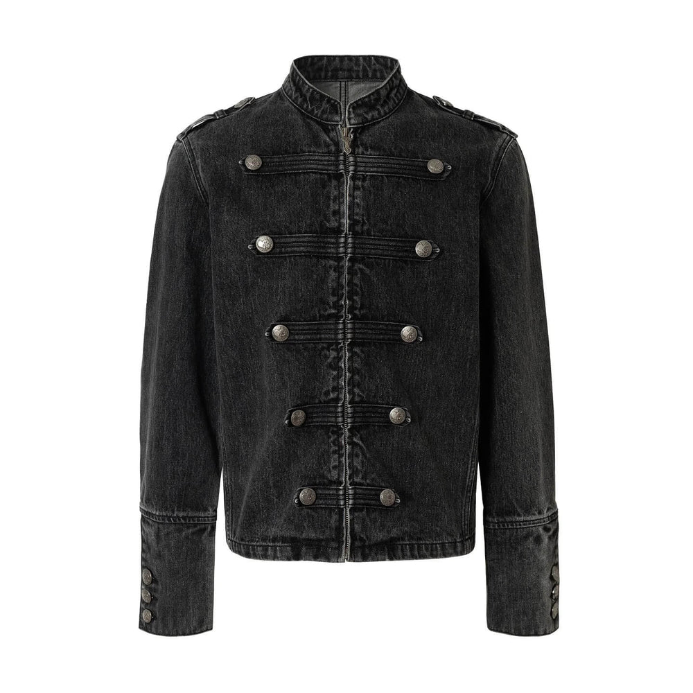 YADcrew Napoleon Washed Denim Jacket | Face 3 Face