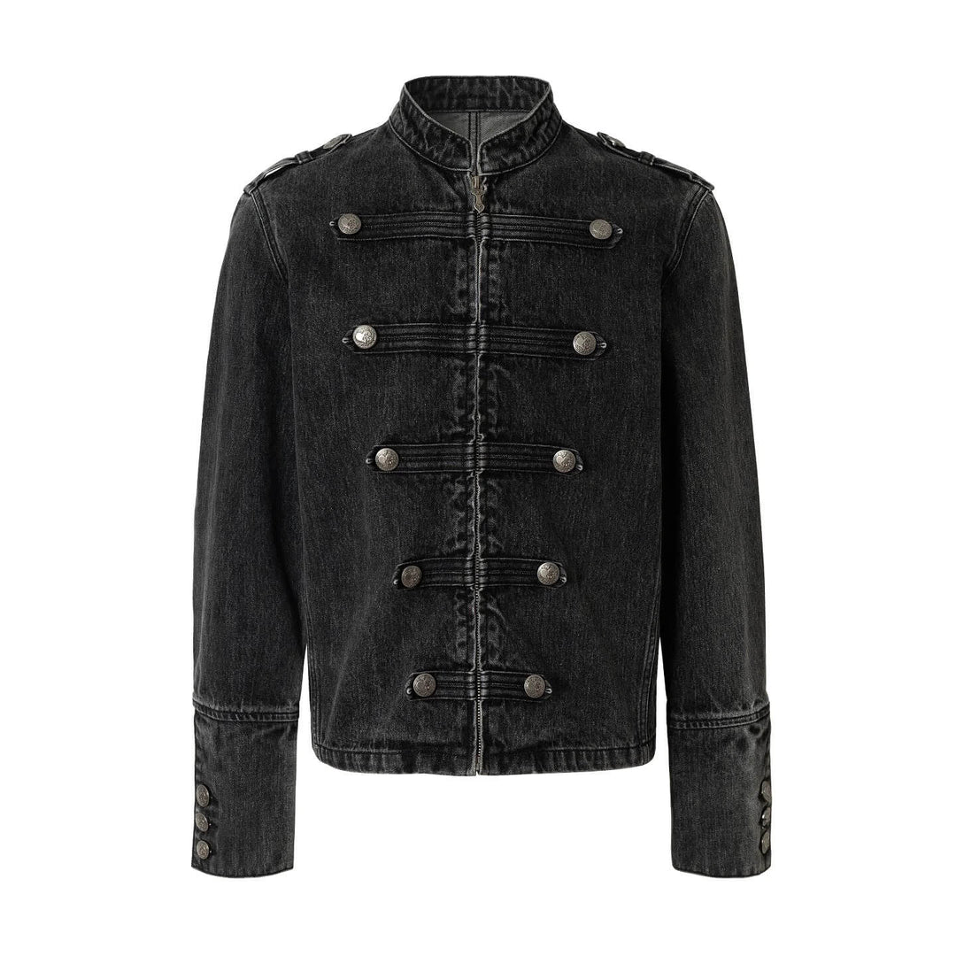YADcrew Napoleon Washed Denim Jacket | Face 3 Face