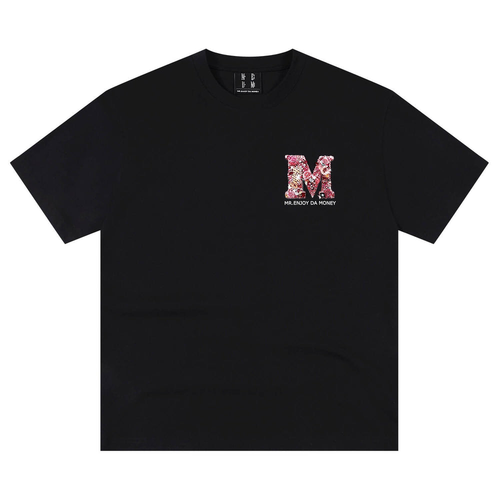 MEDM Rose Gemstone Floral Logo Print Short Sleeve Tee | Face 3 Face