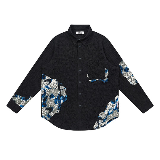 EMPTY REFERENCE Burnt Flower Lace Long Sleeve Shirt | Face 3 Face