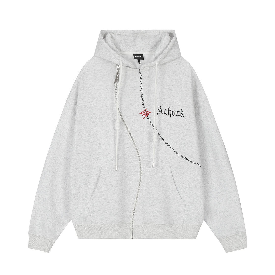 Achock Logo Embroidered Design S Zipper Hoodie