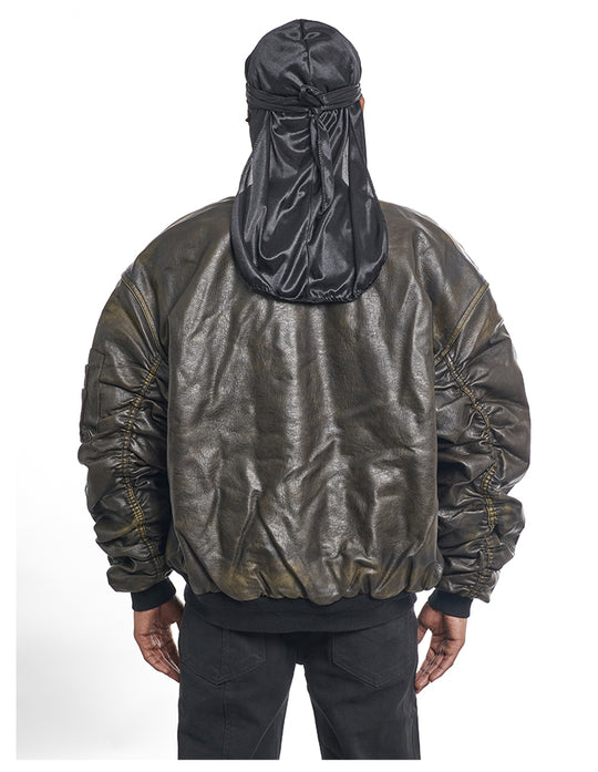 F3F Select Reversible PU Leather MA-1 Bomber Jacket | Face 3 Face
