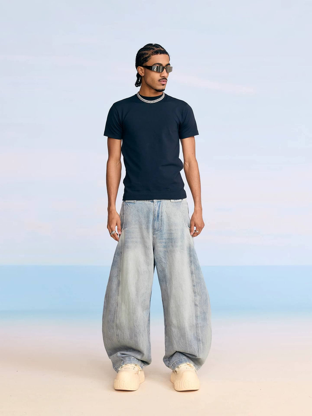 1807 Heavy Washed Machete Baggy Jeans | Face 3 Face