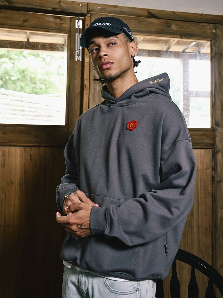 Remedy Metal Wax Seal Chain Embroidered Hoodie | Face 3 Face