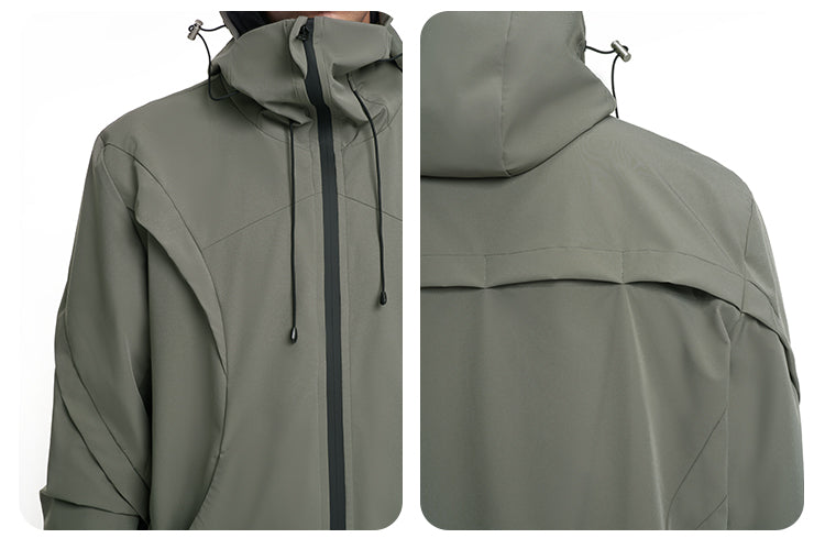 F3F Select Functional Drawstring Hooded Technical Jacket | Face 3 Face