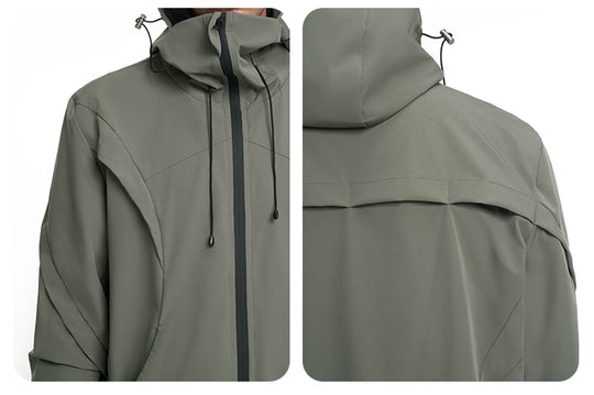 F3F Select Functional Drawstring Hooded Technical Jacket | Face 3 Face