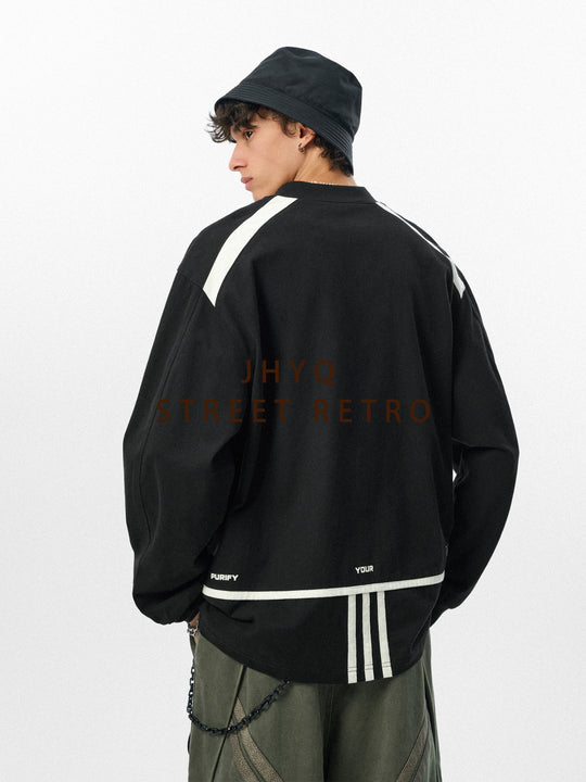 JHYQ Sports Style Design Printed Long Sleeve Tee | Face 3 Face