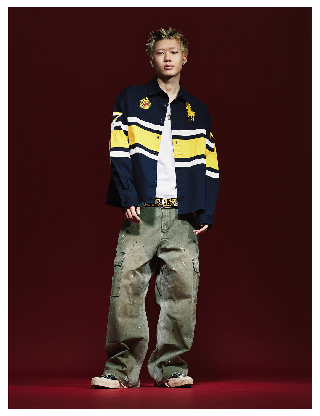 Remedy Washed Ink Splash Baggy Work Cargo Pants | Face 3 Face